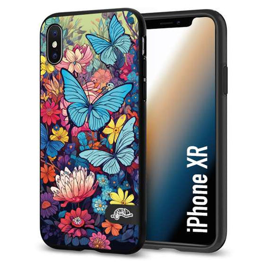 CUSTOMIZZA - Custodia cover nera morbida in tpu compatibile per Oppo A17 farfalle butterfly moderno donna disegnate gialla blu rosa