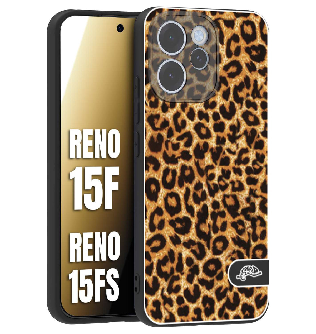 CUSTOMIZZA - Custodia cover nera morbida in tpu compatibile per Oppo Reno 15 F - Reno 15 FS leopardato maculato donna marrone leopard brown