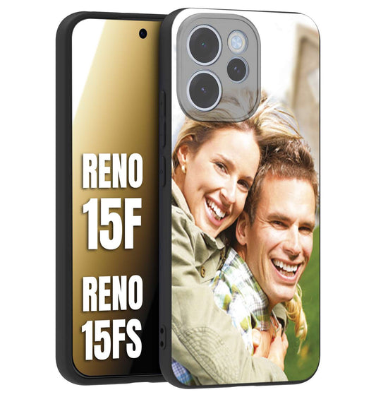 CUSTOMIZZA - Custodia cover nera morbida in tpu compatibile per Oppo Reno 15 F - Reno 15 FS personalizzata con foto immagine scritta a piacere