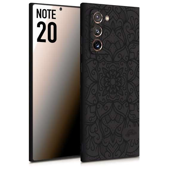 CUSTOMIZZA - Custodia cover nera morbida in tpu compatibile per Samsung NOTE 20 mandala nero fiore vedo non vedo donna