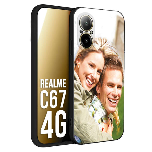 CUSTOMIZZA - Custodia cover nera morbida in tpu compatibile per Oppo C67 4G personalizzata con foto immagine scritta a piacere