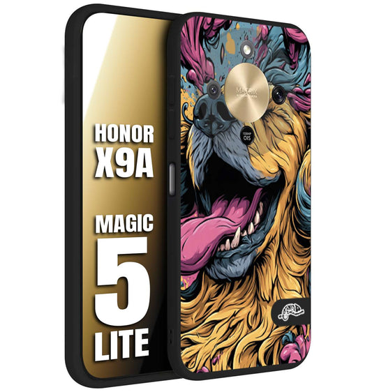 CUSTOMIZZA - Custodia cover nera morbida in tpu compatibile per Honor X9A - Honor Magic 5 Lite Negroni cocktail teschio illustrazione rosso arancia ghiaccio piccante street art fumetto