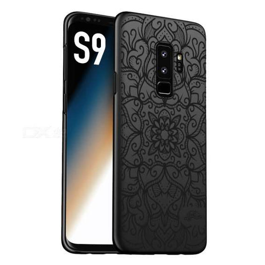 CUSTOMIZZA - Custodia cover nera morbida in tpu compatibile per Samsung S9 mandala nero fiore vedo non vedo donna