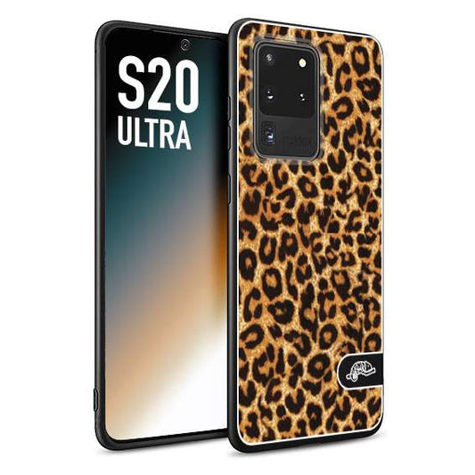 CUSTOMIZZA - Custodia cover nera morbida in tpu compatibile per Samsung S20 ULTRA leopardato maculato donna marrone leopard brown