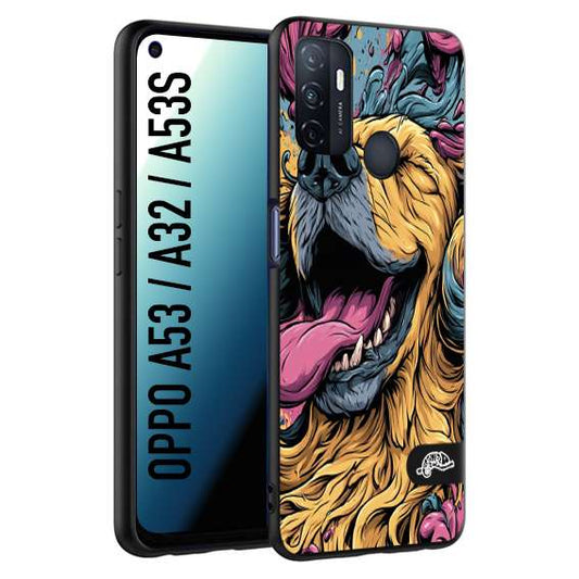 CUSTOMIZZA - Custodia cover nera morbida in tpu compatibile per Oppo A53 - A32 - A53S Negroni cocktail teschio illustrazione rosso arancia ghiaccio piccante street art fumetto