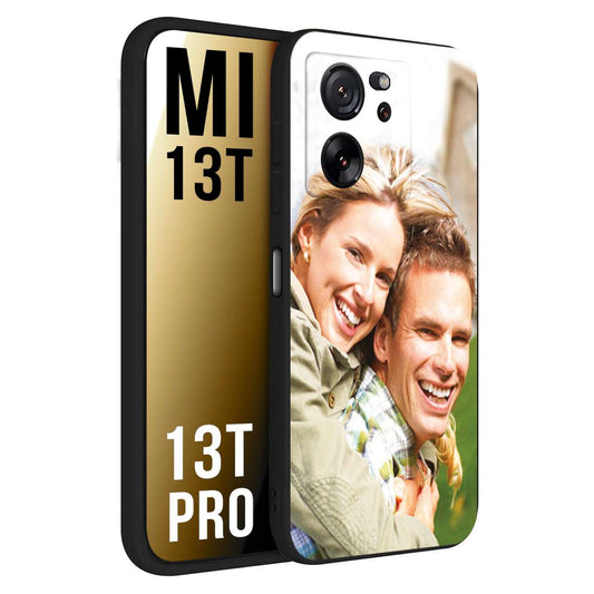 CUSTOMIZZA - Custodia cover nera morbida in tpu compatibile per Xiaomi 13T - 13T PRO personalizzata con foto immagine scritta a piacere