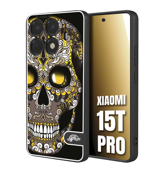 CUSTOMIZZA - Custodia cover nera morbida in tpu compatibile per Xiaomi 15T PRO effetto marmo marble verde green venature dorato pietra