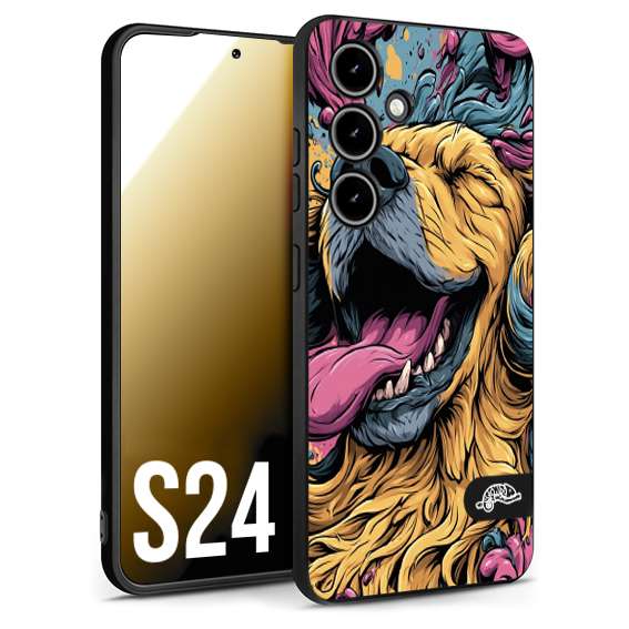 CUSTOMIZZA - Custodia cover nera morbida in tpu compatibile per Samsung S24 Negroni cocktail teschio illustrazione rosso arancia ghiaccio piccante street art fumetto