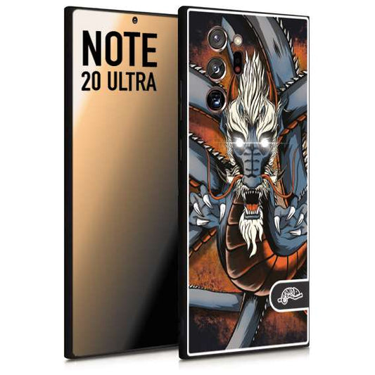 CUSTOMIZZA - Custodia cover nera morbida in tpu compatibile per Samsung NOTE 20 ULTRA drago giapponese tattoo japan dragon