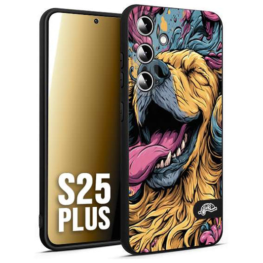 CUSTOMIZZA - Custodia cover nera morbida in tpu compatibile per Samsung S25 PLUS Negroni cocktail teschio illustrazione rosso arancia ghiaccio piccante street art fumetto