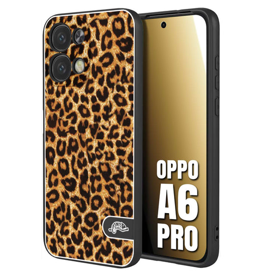 CUSTOMIZZA - Custodia cover nera morbida in tpu compatibile per Oppo A6 PRO leopardato maculato donna marrone leopard brown