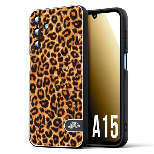 CUSTOMIZZA - Custodia cover nera morbida in tpu compatibile per Samsung A15 5G leopardato maculato donna marrone leopard brown