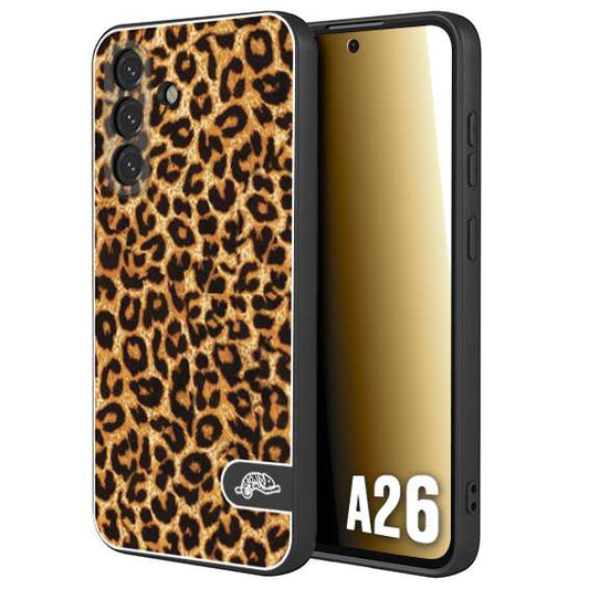 CUSTOMIZZA - Custodia cover nera morbida in tpu compatibile per Samsung A26 leopardato maculato donna marrone leopard brown