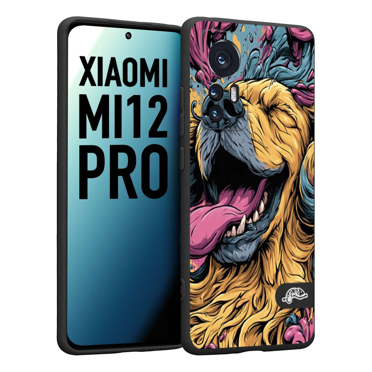 CUSTOMIZZA - Custodia cover nera morbida in tpu compatibile per Xiaomi 12 PRO Negroni cocktail teschio illustrazione rosso arancia ghiaccio piccante street art fumetto
