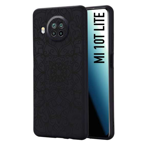 CUSTOMIZZA - Custodia cover nera morbida in tpu compatibile per Xiaomi Mi 10T LITE mandala nero fiore vedo non vedo donna