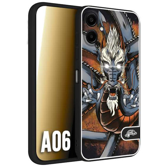 CUSTOMIZZA - Custodia cover nera morbida in tpu compatibile per Samsung A06 drago giapponese tattoo japan dragon