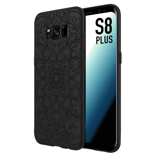 CUSTOMIZZA - Custodia cover nera morbida in tpu compatibile per Samsung S8 PLUS mandala nero fiore vedo non vedo donna