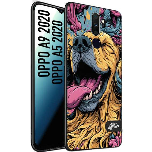 CUSTOMIZZA - Custodia cover nera morbida in tpu compatibile per Oppo A9 2020 - A5 2020 Negroni cocktail teschio illustrazione rosso arancia ghiaccio piccante street art fumetto
