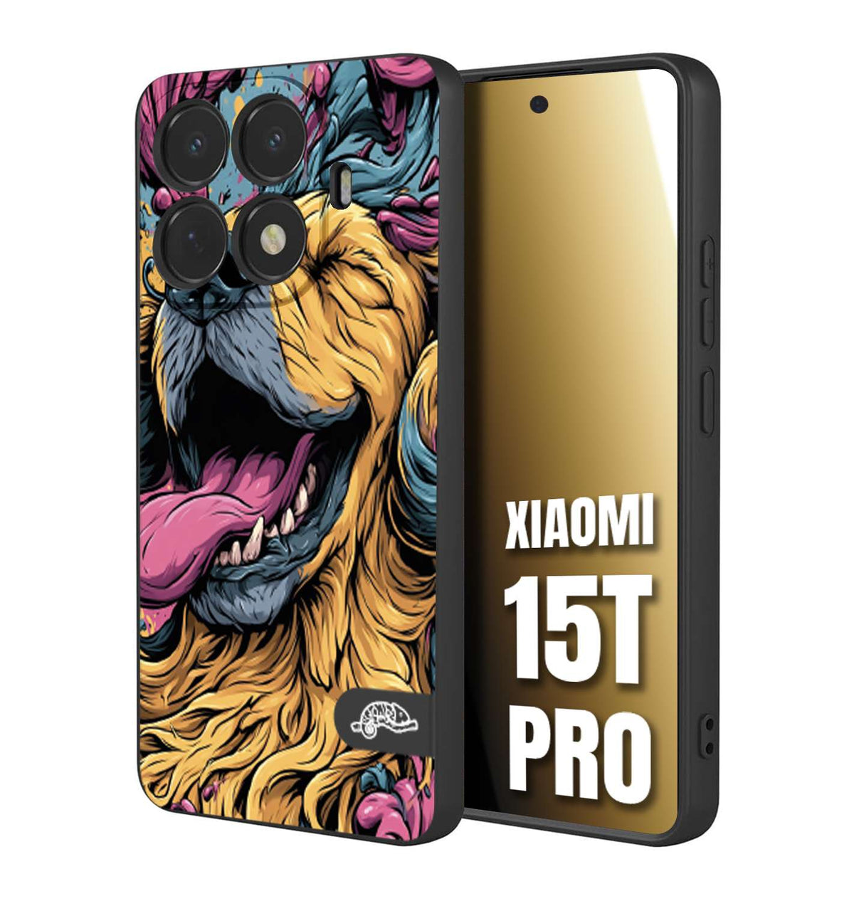 CUSTOMIZZA - Custodia cover nera morbida in tpu compatibile per Xiaomi 15T PRO Negroni cocktail teschio illustrazione rosso arancia ghiaccio piccante street art fumetto