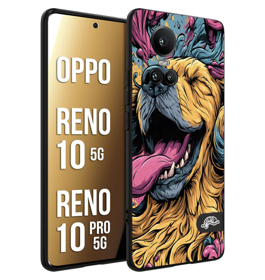 CUSTOMIZZA - Custodia cover nera morbida in tpu compatibile per Oppo Reno 10 5G - 10 PRO 5G Negroni cocktail teschio illustrazione rosso arancia ghiaccio piccante street art fumetto