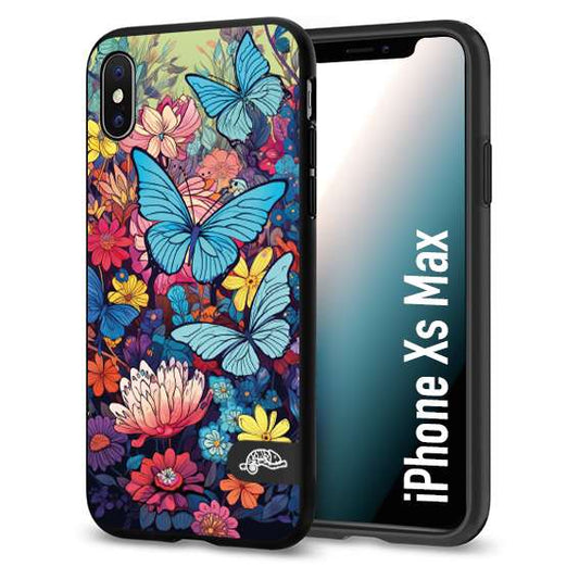 CUSTOMIZZA - Custodia cover nera morbida in tpu compatibile per Oppo A18 4G - A38 4G farfalle butterfly moderno donna disegnate gialla blu rosa