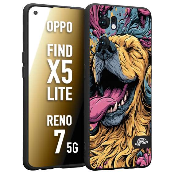 CUSTOMIZZA - Custodia cover nera morbida in tpu compatibile per Oppo Reno 7 - Find X5 LITE Negroni cocktail teschio illustrazione rosso arancia ghiaccio piccante street art fumetto