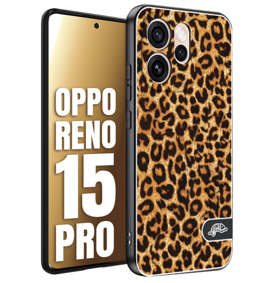 CUSTOMIZZA - Custodia cover nera morbida in tpu compatibile per Oppo Reno 15 PRO leopardato maculato donna marrone leopard brown