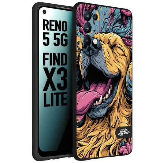 CUSTOMIZZA - Custodia cover nera morbida in tpu compatibile per Oppo Reno 5 5G Negroni cocktail teschio illustrazione rosso arancia ghiaccio piccante street art fumetto