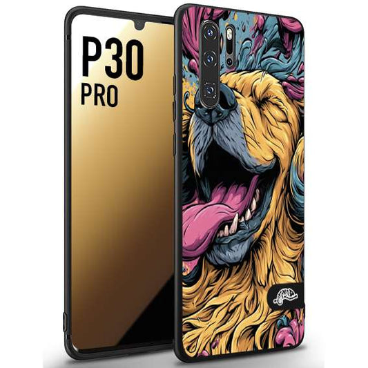 CUSTOMIZZA - Custodia cover nera morbida in tpu compatibile per Huawei P30 PRO Negroni cocktail teschio illustrazione rosso arancia ghiaccio piccante street art fumetto