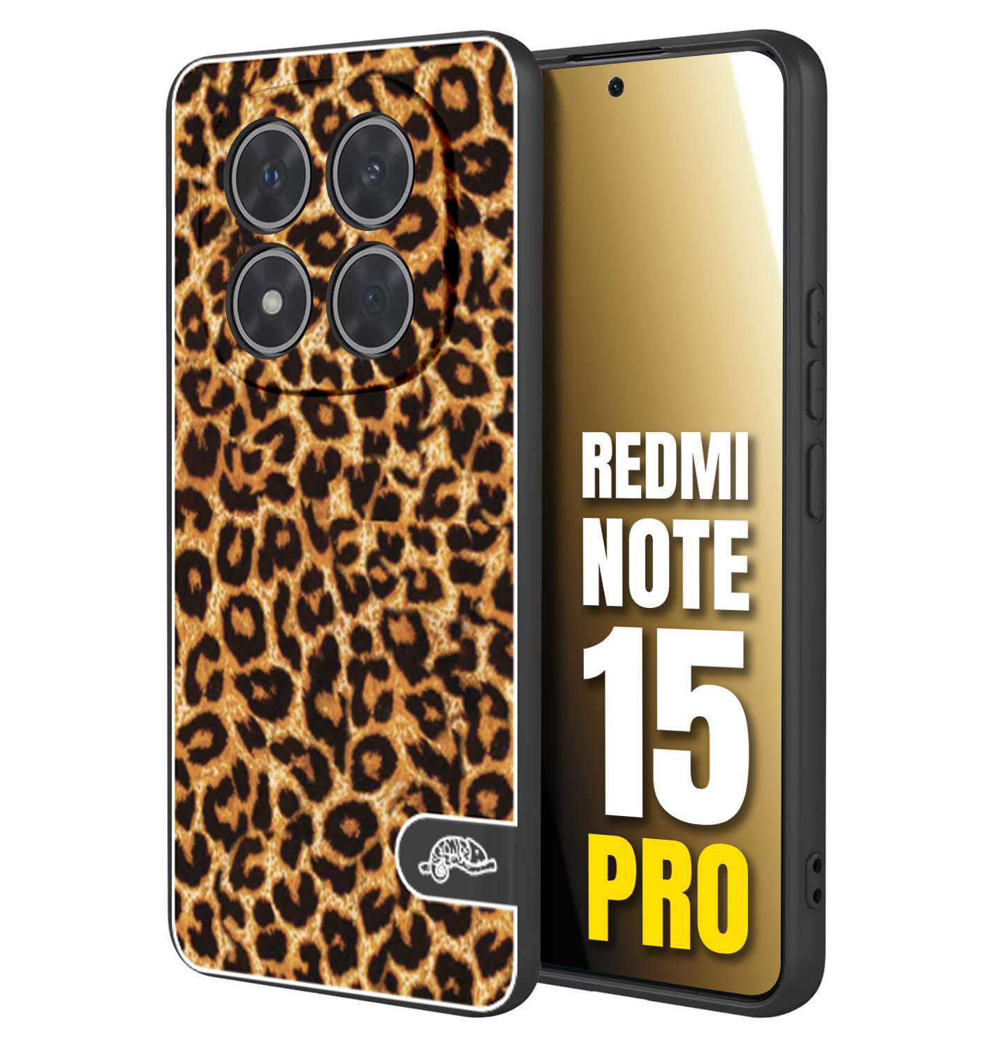 CUSTOMIZZA - Custodia cover nera morbida in tpu compatibile per Xiaomi Redmi Note 15 PRO leopardato maculato donna marrone leopard brown