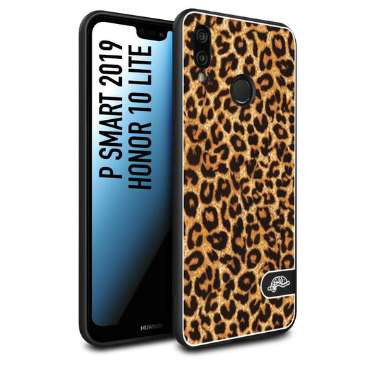 CUSTOMIZZA - Custodia cover nera morbida in tpu compatibile per Huawei P SMART 2019 leopardato maculato donna marrone leopard brown