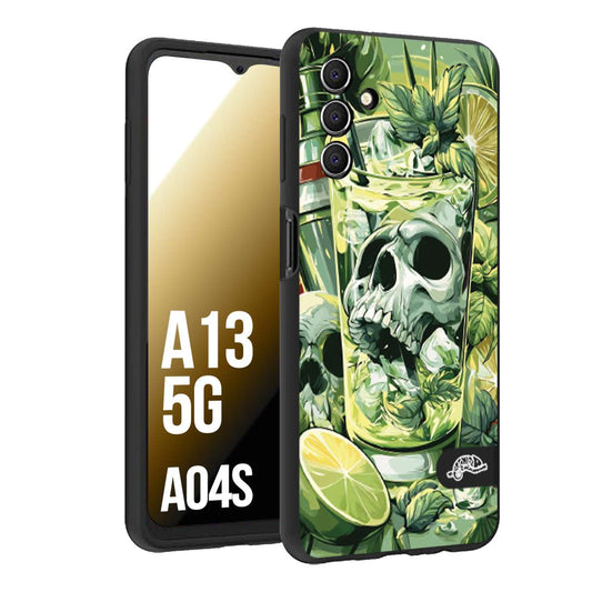 CUSTOMIZZA - Custodia cover nera morbida in tpu compatibile per Samsung A04S - A13 5G Mojito cocktail teschio illustrazione drink lime menta ghiacci tropicale street art