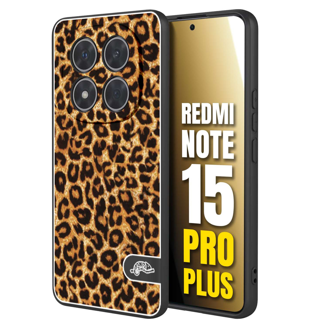 CUSTOMIZZA - Custodia cover nera morbida in tpu compatibile per Xiaomi Redmi Note 15 PRO PLUS leopardato maculato donna marrone leopard brown