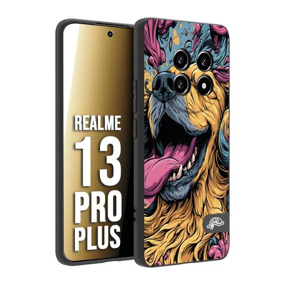 CUSTOMIZZA - Custodia cover nera morbida in tpu compatibile per Realme 13 PRO PLUS Negroni cocktail teschio illustrazione rosso arancia ghiaccio piccante street art fumetto