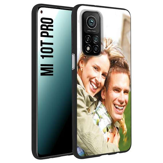 CUSTOMIZZA - Custodia cover nera morbida in tpu compatibile per Xiaomi Mi 10T PRO personalizzata con foto immagine scritta a piacere