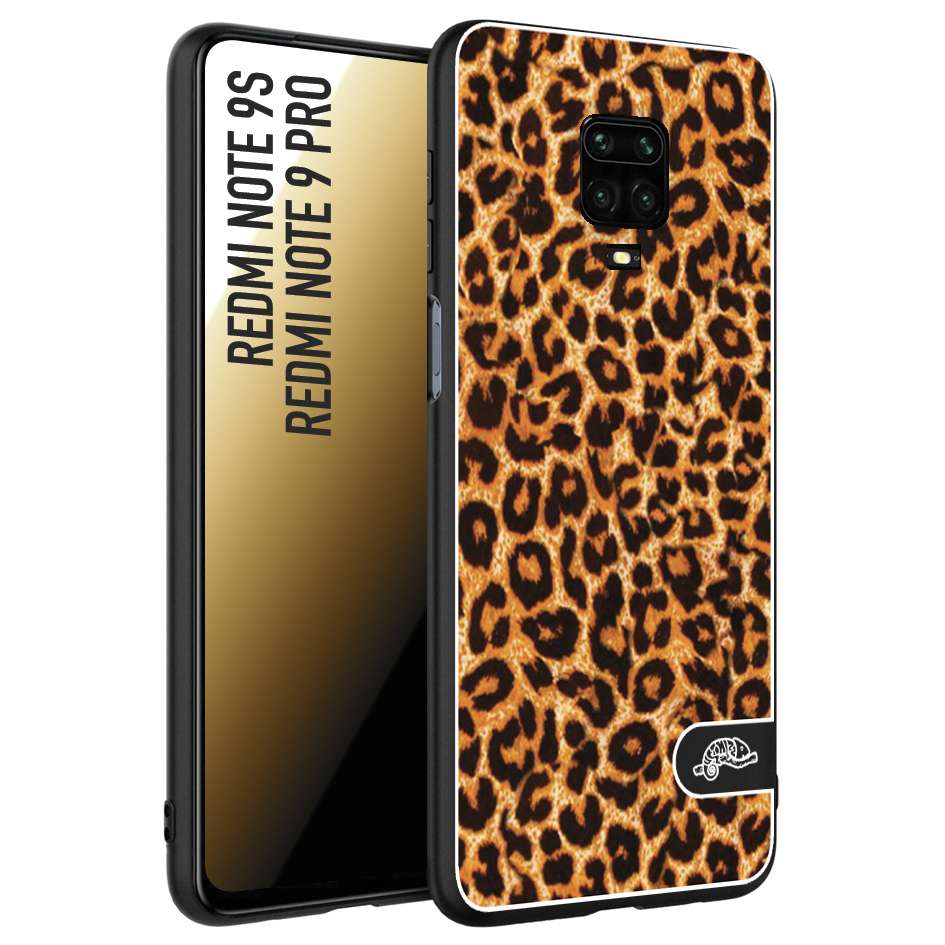 CUSTOMIZZA - Custodia cover nera morbida in tpu compatibile per Xiaomi Redmi Note 9S - Note 9 PRO leopardato maculato donna marrone leopard brown