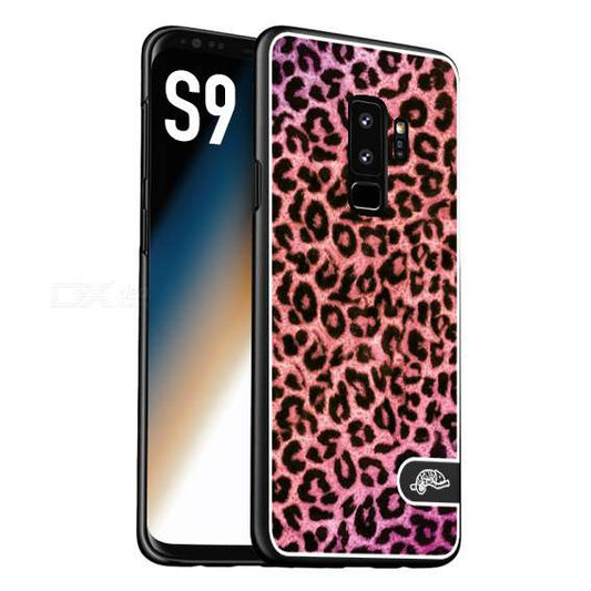 CUSTOMIZZA - Custodia cover nera morbida in tpu compatibile per Samsung S9 leopardato maculato donna rosa leopard