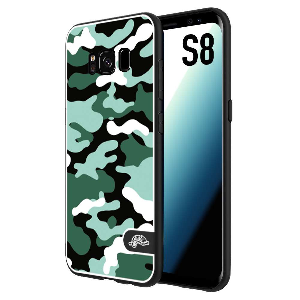 CUSTOMIZZA - Custodia cover nera morbida in tpu compatibile per Samsung S8 camouflage mimetico militare verde green