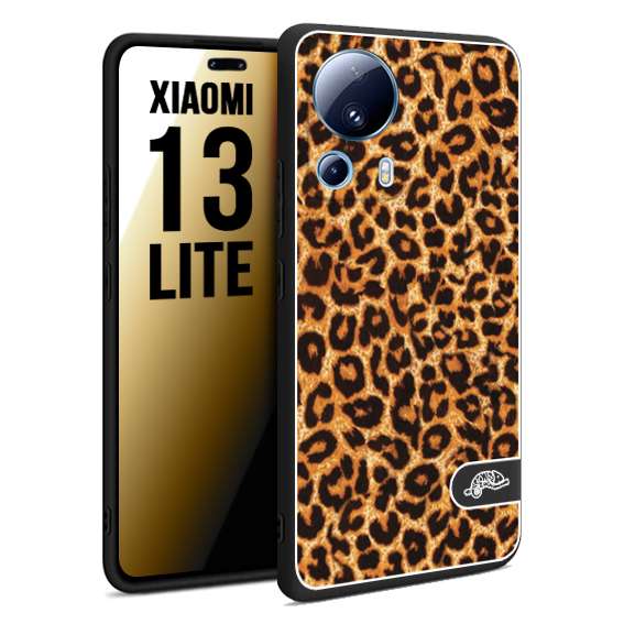 CUSTOMIZZA - Custodia cover nera morbida in tpu compatibile per Xiaomi 13 LITE leopardato maculato donna marrone leopard brown