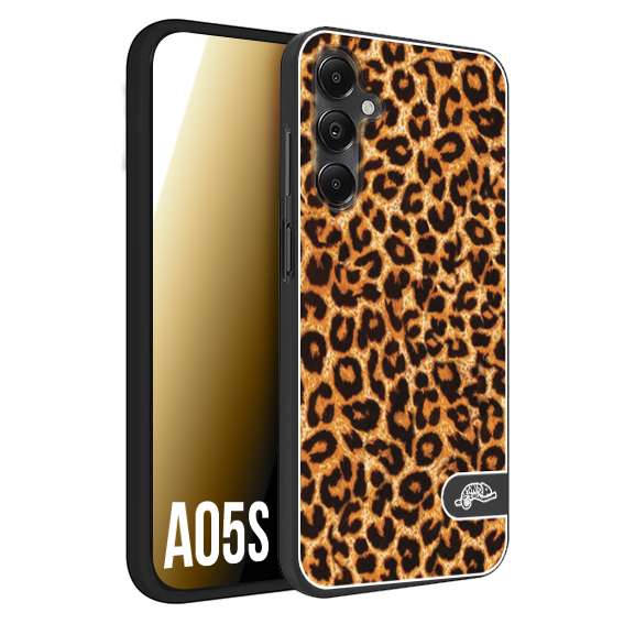 CUSTOMIZZA - Custodia cover nera morbida in tpu compatibile per Samsung A05S leopardato maculato donna marrone leopard brown