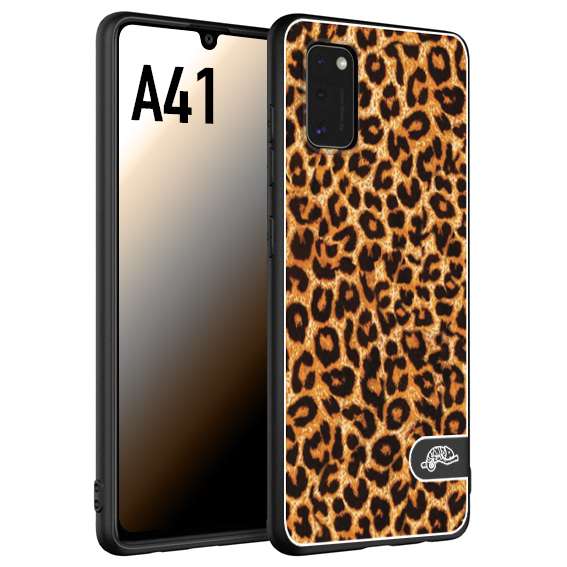 CUSTOMIZZA - Custodia cover nera morbida in tpu compatibile per Samsung A41 leopardato maculato donna marrone leopard brown