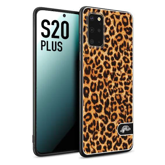 CUSTOMIZZA - Custodia cover nera morbida in tpu compatibile per Samsung S20 PLUS leopardato maculato donna marrone leopard brown