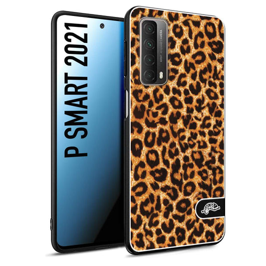 CUSTOMIZZA - Custodia cover nera morbida in tpu compatibile per Huawei P Smart 2021 leopardato maculato donna marrone leopard brown