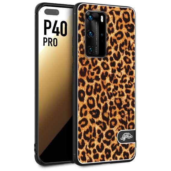 CUSTOMIZZA - Custodia cover nera morbida in tpu compatibile per Huawei P40 PRO leopardato maculato donna marrone leopard brown