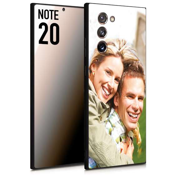 CUSTOMIZZA - Custodia cover nera morbida in tpu compatibile per Samsung NOTE 20 personalizzata con foto immagine scritta a piacere