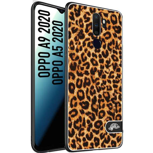 CUSTOMIZZA - Custodia cover nera morbida in tpu compatibile per Oppo A9 2020 - A5 2020 leopardato maculato donna marrone leopard brown