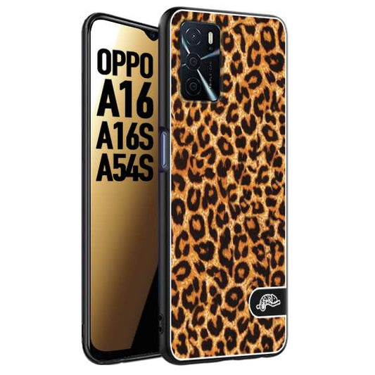 CUSTOMIZZA - Custodia cover nera morbida in tpu compatibile per Oppo A16 - A16S - A54S leopardato maculato donna marrone leopard brown