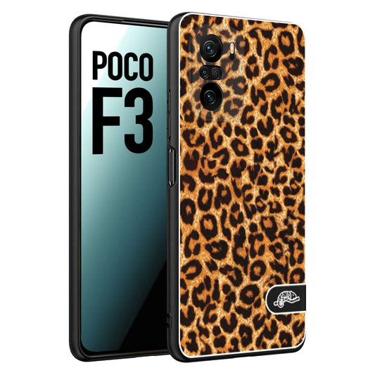 CUSTOMIZZA - Custodia cover nera morbida in tpu compatibile per Xiaomi Poco F3 leopardato maculato donna marrone leopard brown