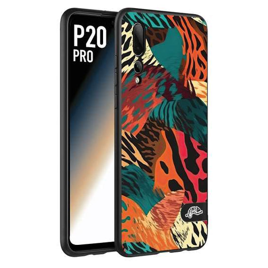 CUSTOMIZZA - Custodia cover nera morbida in tpu compatibile per Huawei P20 PRO leopardato tigrato tiger colorata summer arancio verde fucsia