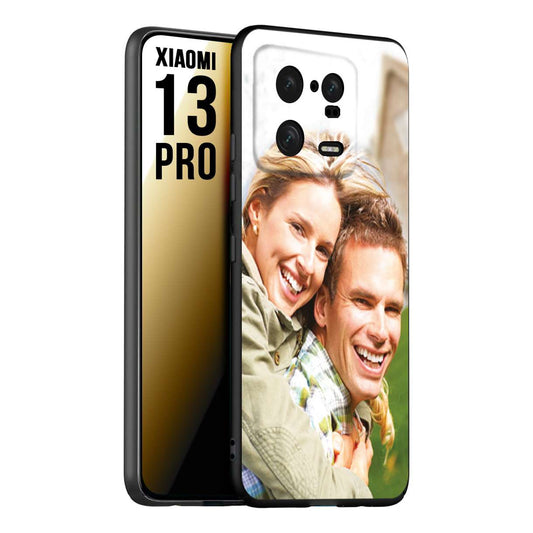 CUSTOMIZZA - Custodia cover nera morbida in tpu compatibile per Xiaomi 13 PRO personalizzata con foto immagine scritta a piacere